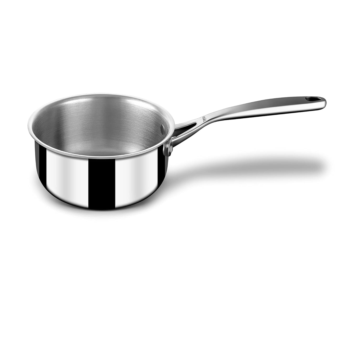 Triply Stainless Steel Tea Pan With Lid - 1.4 Liters, 16cm | Milk Pan With Lid - Gas & Induction Base Sauce Pan