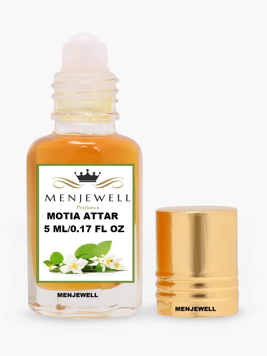 Menjewell Motia Attar Perfume 5ml 0.17 Fl.oz. Masculine Fragrance | Long Lasting | Alcohol Free