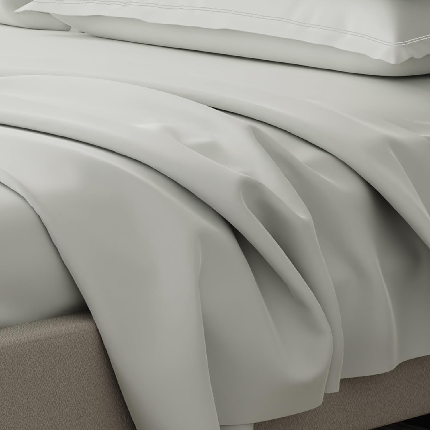 100% Cotton Plain Bedsheet Set With 4 Pillow Covers - 108 X 108 Inches, White | 300 Thread Count - Gift For Weddings Or Anniversary King Size Bedsheet