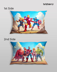 Kids Pillow Cushion With Super Soft Fabric, Animal & Cartoon Prints - 12x18 Inches | Dual Sided Design, Durable & Easy Care | Large & Versatile, Multi-Purpose, Made In India - Design 32
