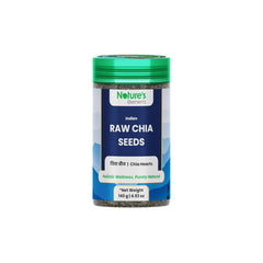 Natures Elements Raw Chia Seeds 100% Pure For Eating Vegan Healthy Super Foods Snacks, Seeds For Weight Management Rich In Calcium, Protein & Fiber, Omega 3 & Antioxidant | 140gm 0.3lbs