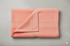 OpalBridge Exim Luxury 100% Cotton Terry Bath & Hand Towel 700 Gsm | 100% Soft & Absorbent Cotton Towel (Peach)