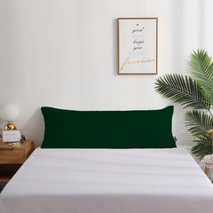 Soft Microfiber Hug Pillow For Sleeping, Full Body Cuddle Pillow, Dark Green - 18 X 54 Inch | Long Pillow For Bed, Pregnancy Pillow For Sleeping, Large Pillow, Neck Support, Multipurpose Use
