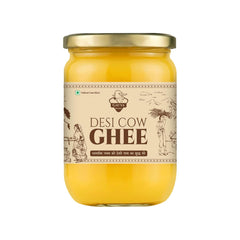 Pure Desi Cow Ghee By Gavyadhara | Natural & Healthy Vedic Bilona Method Curd Churned Cow Desi Ghee For Heart Health | (1 Litre) 33.8 Ounce | Jar Pack