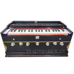 Musical Instrument Harmonium - 3.25 Octave, 7 Stoppers, 39 Smooth Conditioned Keys, Double Bellow, Two Reeds (Base- Male) | Compact & Portable Design