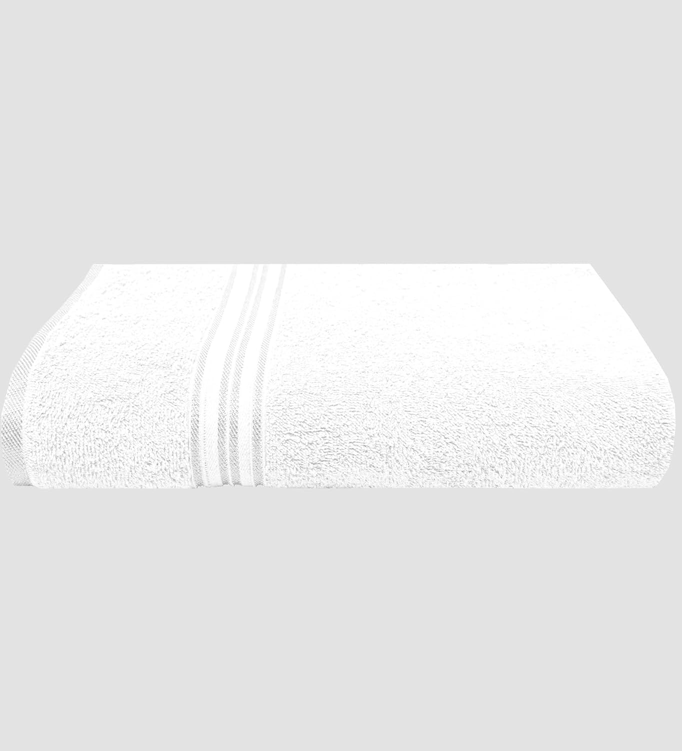 Ivaza Cotton Face Towel Super Soft Bath Towels | Soft & Absorbent Bath Towels (White)- Pack Of 4