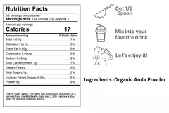 Nu Organics Certified Organic Organic Amla Powder Herbal Supplement, 100% Pure & Natural, Antioxidant - Rich For Hair & Skin, Immune Support | 125gm 0.2lbs