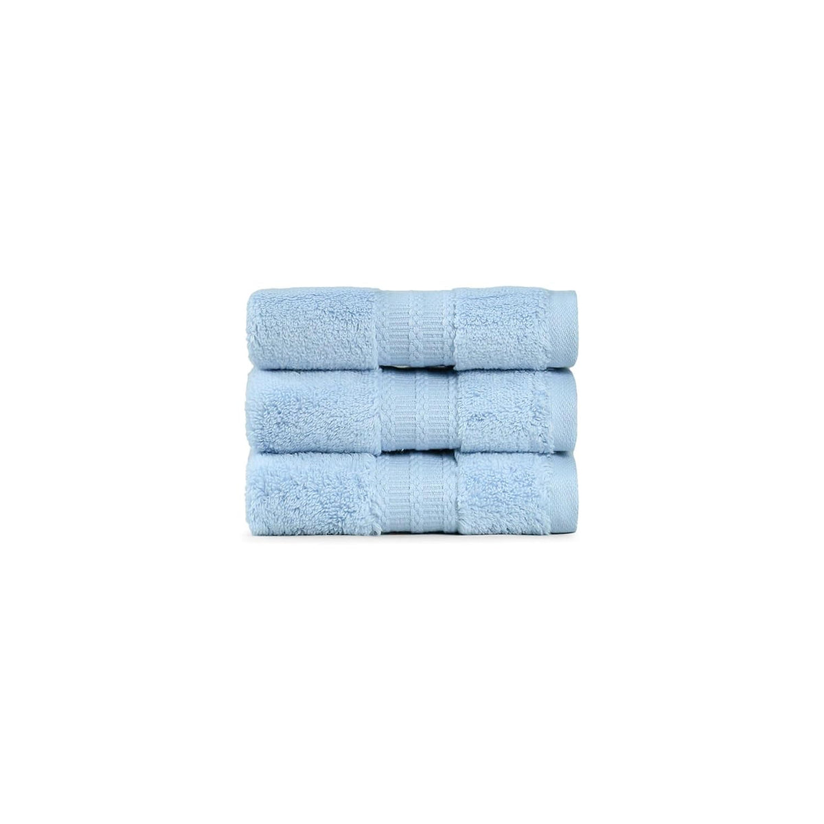 Mytrident Face Towels 600 Gsm | Nectar Soft Collection Wash Towel For Men & Women Face Towels - Grace Blue (3 Pcs)
