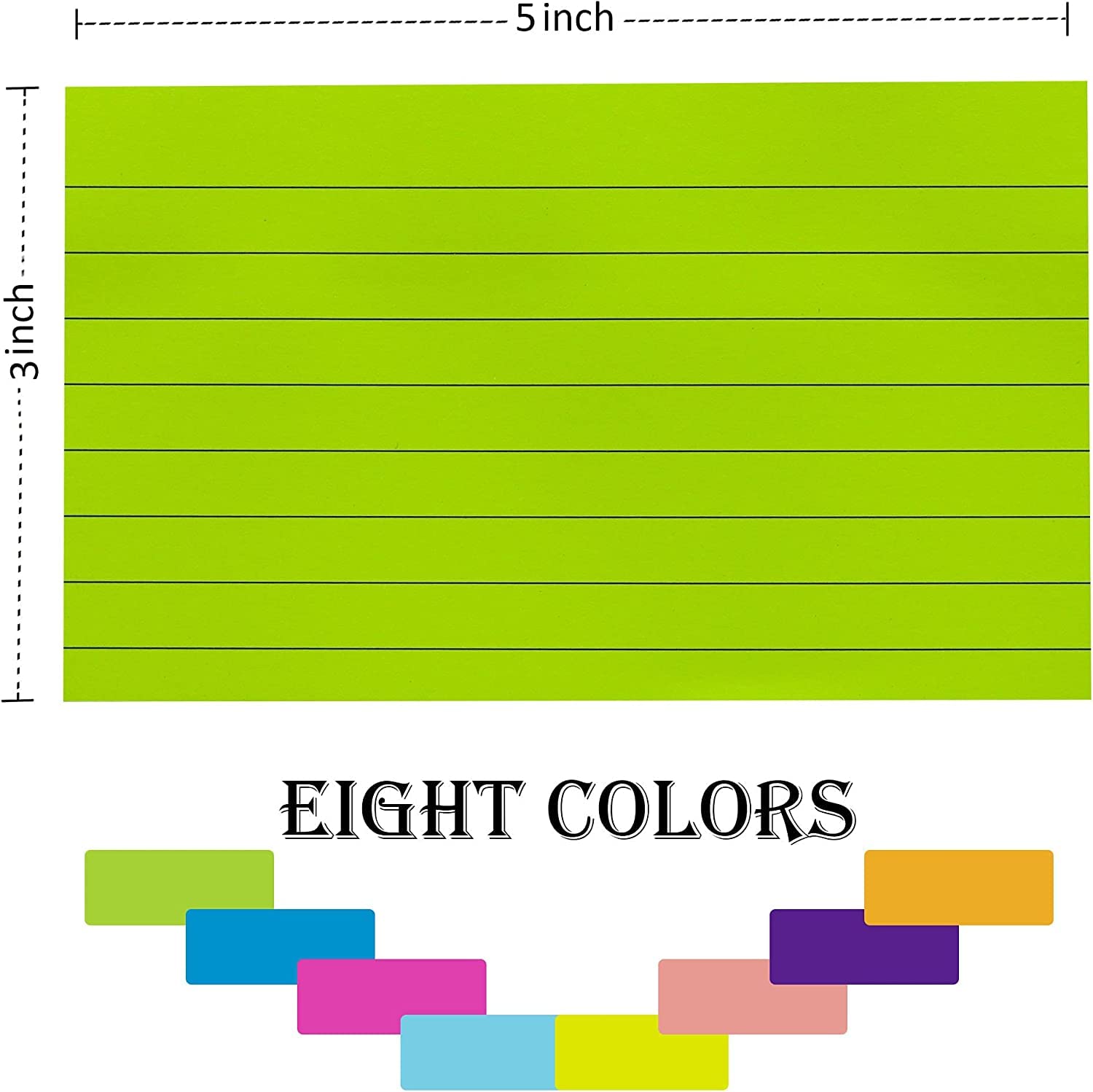 4 Pads Lined Sticky Notes Post 4 Colors Self Sticky Notes Pad | 400 Sheets - Sticky Notes