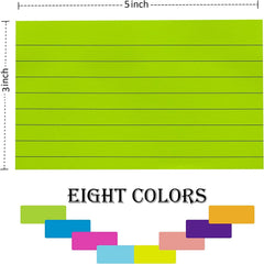 4 Pads Lined Sticky Notes Post 4 Colors Self Sticky Notes Pad | 400 Sheets - Sticky Notes