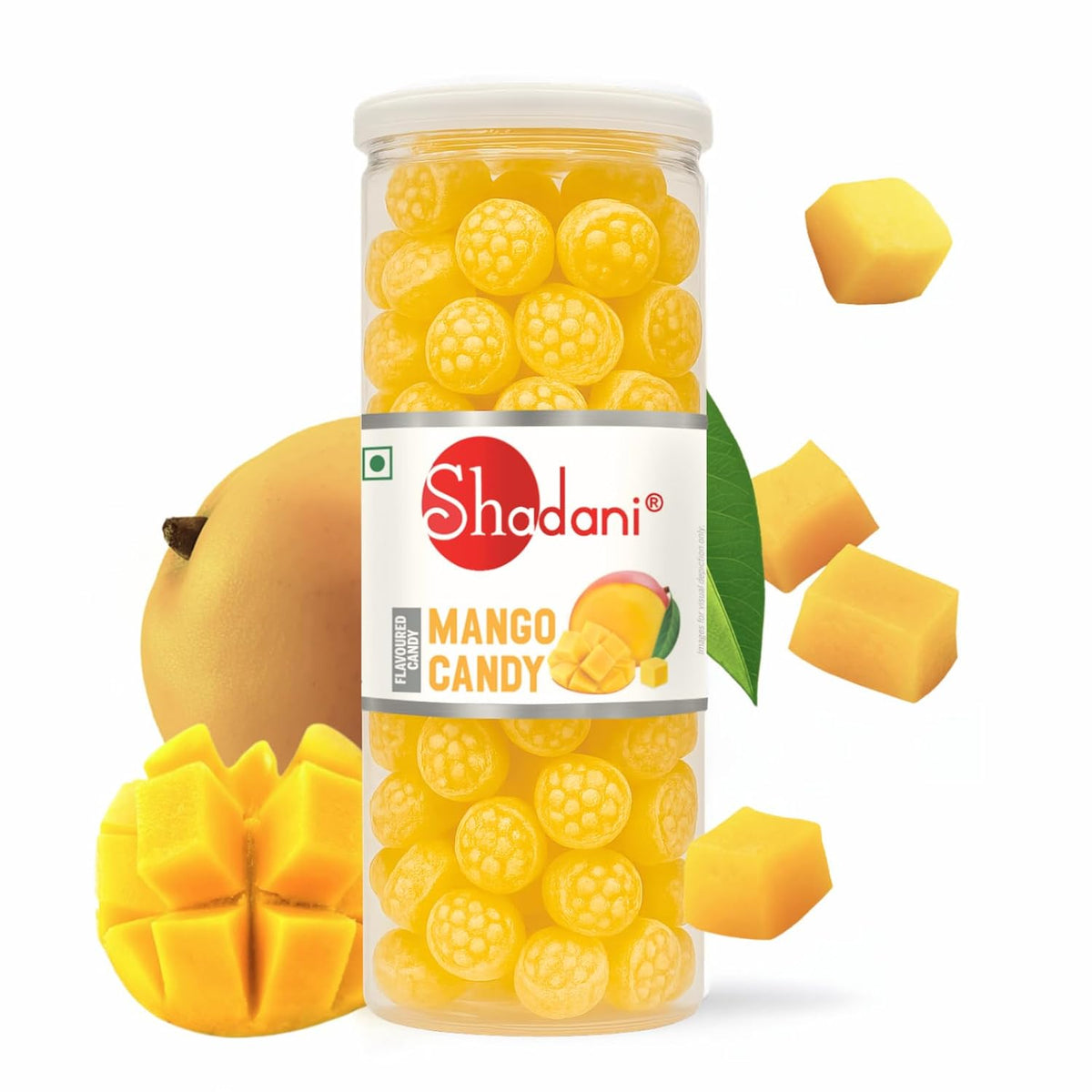 Shadani Mango Candy (Can Of 280gm), Real Mango Flavour Candy-Toffee | 90s Candy
