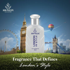 John Phillips  London In Style + Sandal + Attarful Eau De Parfum 60ml 2 Fl.oz. Each Pack Of 3 For Unisex