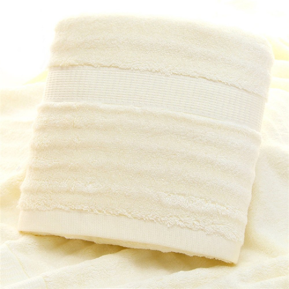 Mush 100% Bamboo Hand Towel 400 Gsm | Ultra Soft, Absorbent & Quick Dry Towel (Cream) - Set Of 2