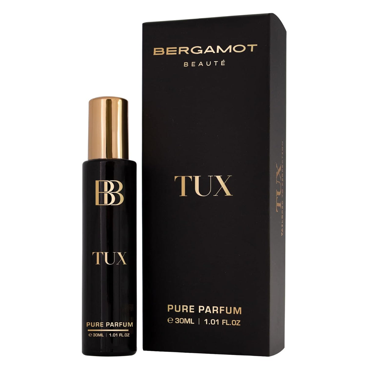 Bergamot Beaute Tux Pure Parfum 30ml 1.0 Fl.oz. 12+hrs Long Lasting Perfume For Men | Higher Concentration Than Eau De Parfum