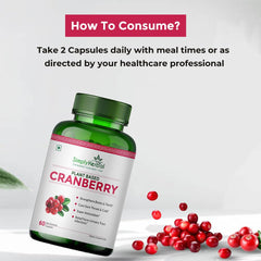 Simply Herbal D Mannose Cranberry Capsules 800mg Supplement With Powerful Probiotics & Antioxidants Promotes Urinary Tract Health, Strong Bones & Teeth For Women & Men | 60 Capsules 100gm 0.2lbs