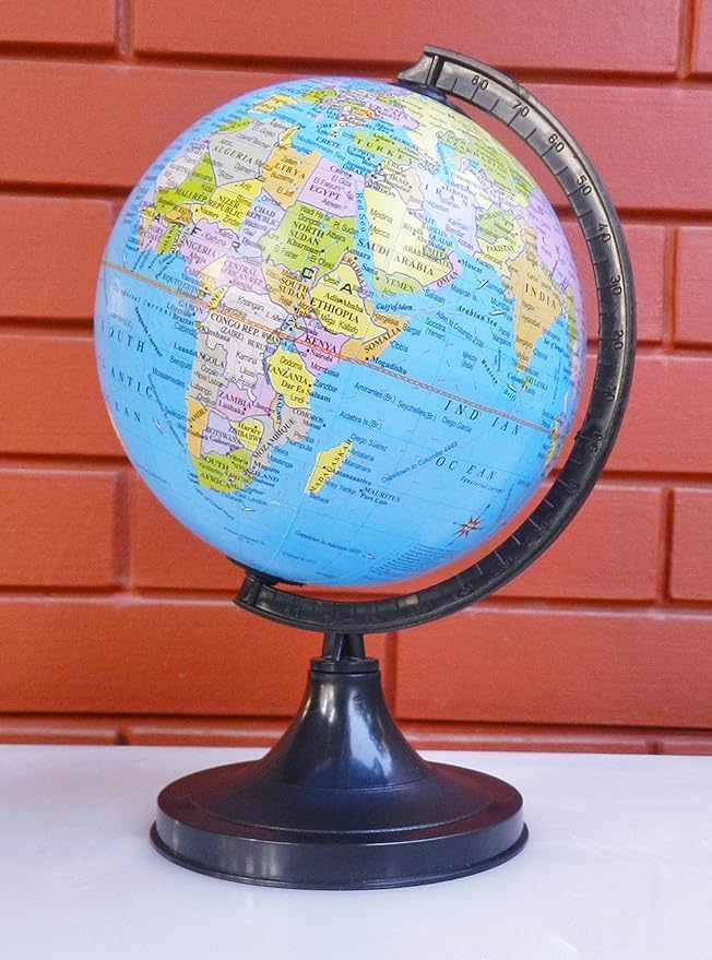 Globe 360 Rotation With Plastic Stand Educational Learning Toy For Kids & Students, Decorative Showpiece, Office Desk Mini Earth Globe, Pack Of 1