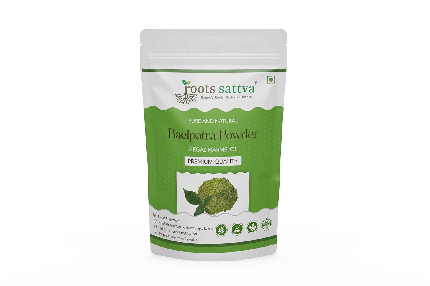 Roots Sattva Baelpatra Powder For Sugar Management, Supports Digestive Health And Boosts Immunity | 200gm 0.4lbs