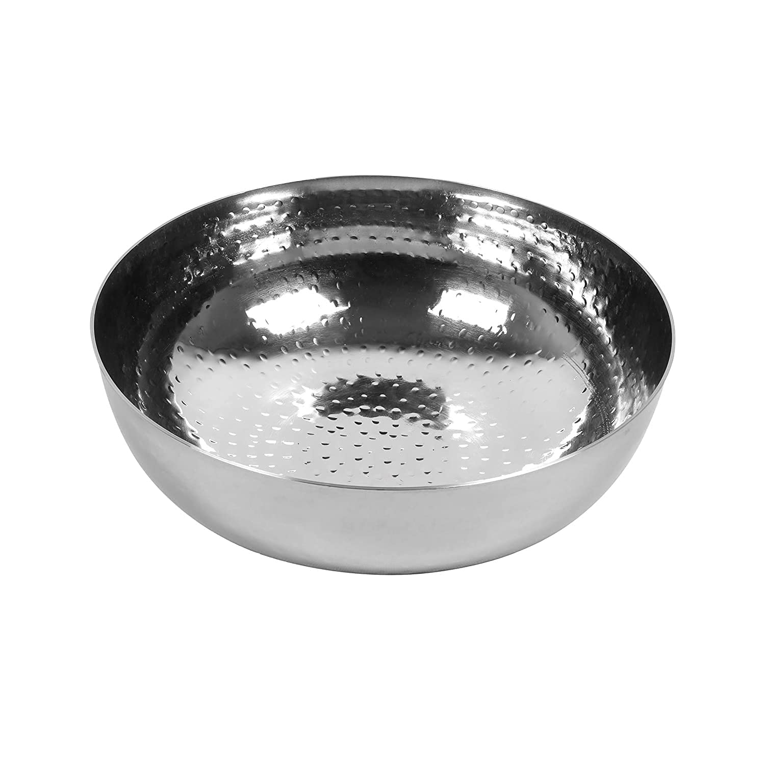 Silver Stainless Steel Cookware Hammered Tasla Kadhai - 1.5 Liters, 10 No. | Heavy Gauge Hammered Kadhai