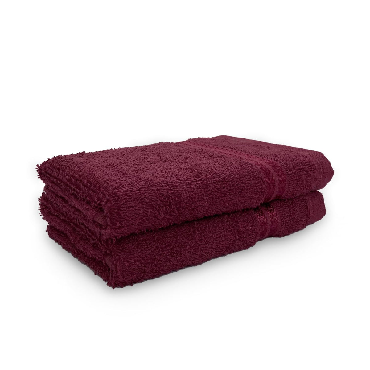 Welspun 100% Cotton Hand Towel 450 Gsm | Anti Bacterial Bright Colours High Absorbency -Berry (Pack Of 2)