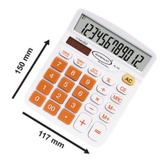 Bambalio 12 Digits Electronic Calculator(Orange) 3 Years Warranty BL-700 | 112 Steps Check & Correct