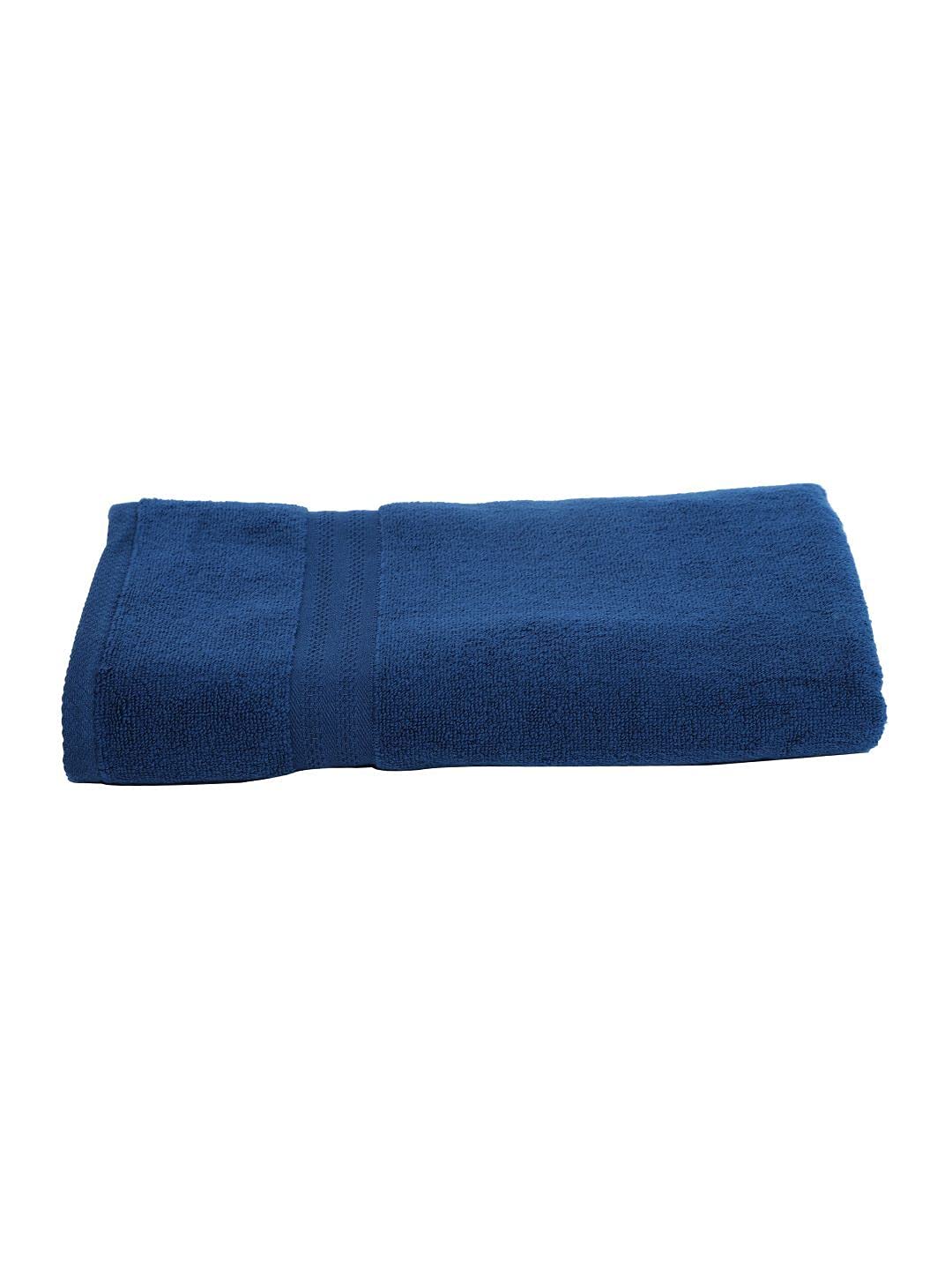 Bianca Ultra Soft Zero Twist 100% Cotton Bath Towel 500 Gsm | Super Absorbent, Fluffy Aerocore Organic Technology (Navy Blue)