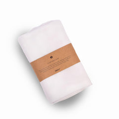 Haber Traditional Baby Muslin Bath Towel 130 Gsm | Organic Indian Cotton 4 Layer, Eco-Conscious & Safe Printed Muslin Cloth Towels | Pack Of 1 (White)