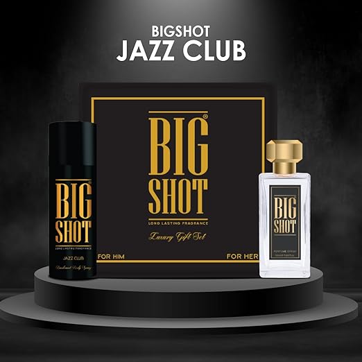 Oscar Luxury Bigshot Deo 150ml 5 Fl.oz. & Perfume 50ml 1.6 Fl.oz. Gift Set (jazz Club) | Premium Long Lasting Perfume For Unisex | Skin Friendly | Eau De Parfum | Valentine Day Gift