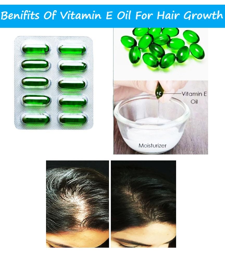Evizone Vitamin E Capsules For Glowing Face, Skin & Hair Nutrition | 30 Capsules , 50gm 0.1lbs