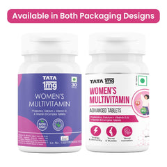 Tata 1mg Womens Multivitamin With Zinc, Vitamin C, D , Calcium & Iron Support Health Protection, Bones & Overall Health | 30 Veg Tablets , 50gm 0.1lbs