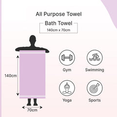 Luxury Ultra Soft Large Size Bath Towel 300 Gsm | Super Absorbent Towels For Bathroom, Home, Hotel, Travel - Pack Of 1 (Peach)