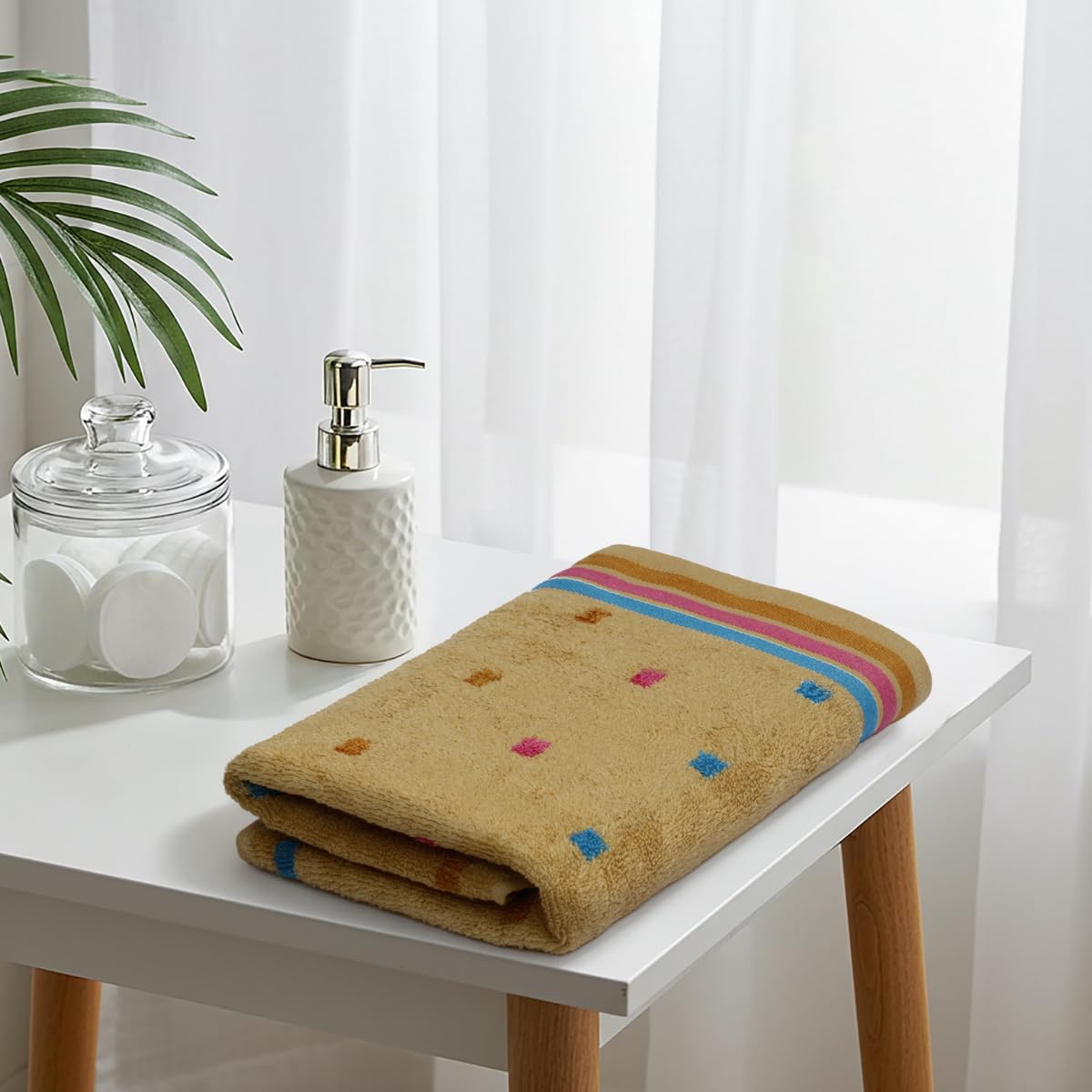 Liberty Towels Ultra Zero Twist 100% Cotton Large Size Towel 500 Gsm | Ultra Soft, Highly Absorbent, Quick Dry Bath Towel (Mustard)