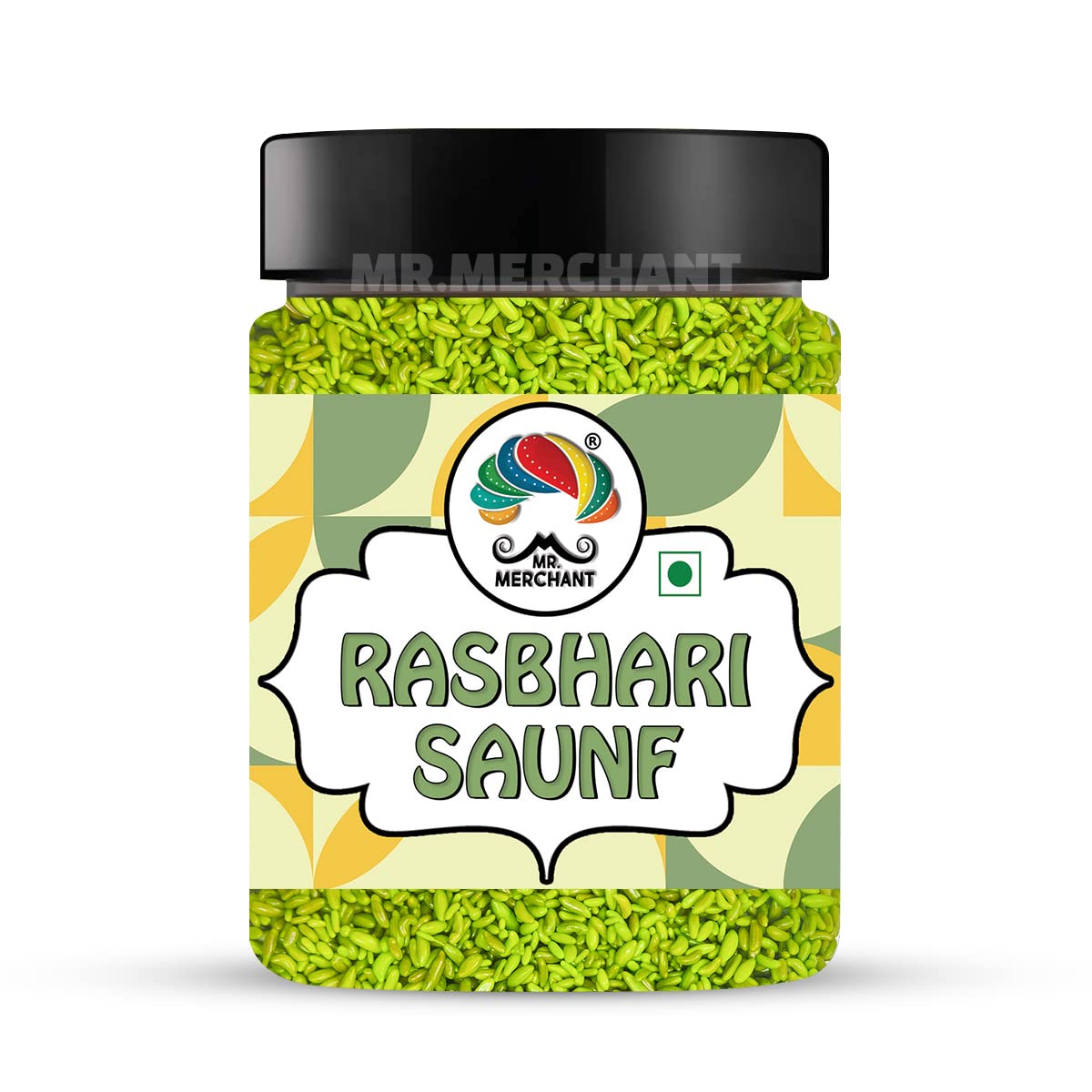 Mr. Merchant Rasbhari Green Special Saunf 300gm, (Sugar Coated Fennel Seeds)