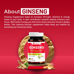 Vitawin Ginseng Capsules 500mg Ultimate Health & Nutrition Supplements For Rejuvanation, Strength, Stamina & Energy | 60 Capsules 100gm 0.2lbs