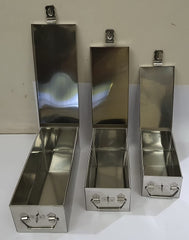Stainless Steel Safe Locker Boxes For Cash Peti Pooja Jewellery Set Box, Pack Of 3, Size - 8 Inch, 10 Inch, 12 Inch With Laser Printed Tree Design, Special Feature - Portable