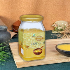 Organic Cow Ghee Bilona Method By Kanwarji'S | Healthy & Nutrient-Rich Grass-Fed Desi Cow Ghee Good For Eyes | (250ml) 8.4 Ounce | Jar Pack