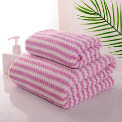 Homecloud Ultra Soft 1 Bath + 1 Face Towel 700 Gsm | 3x Softer Than Cotton Towels Highly Absorbent & Ultra Fast Dry Towel | Set Of 2 (V Zack Purple)