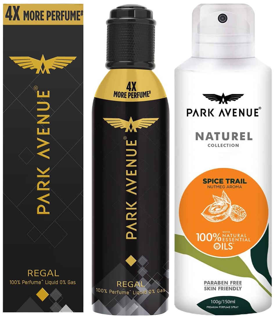 PARK AVENUE REGAL NO GAS PERFUME SPRAY 4.3 FL.OZ. & SPICE TRAIL DEODORANT 5.0 FL.OZ. | PERFECT COMBO FOR MEN