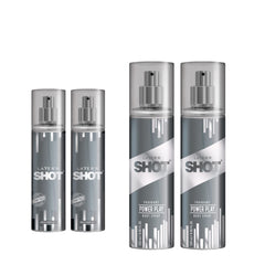 Layer'r Shot Power Play Fragrant Body Spray For Men | Long Lasting Fragrance 135ml Each 4.56 Fl.oz. | Combo Of 2