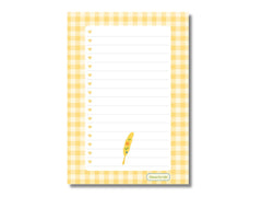 A5 Notes/To Do List Notepad, Beautiful Checklist Pad, Tear-Off Sheets (Pen, Yellow) Pack Of 1