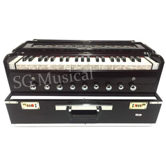 Harmonium With 42-Keys, 9 Stopper, 7 Bellow, Two Reed (Bass-Male), 3.5 Octave, Coupler, Chudidaar With Padded Carry Bag