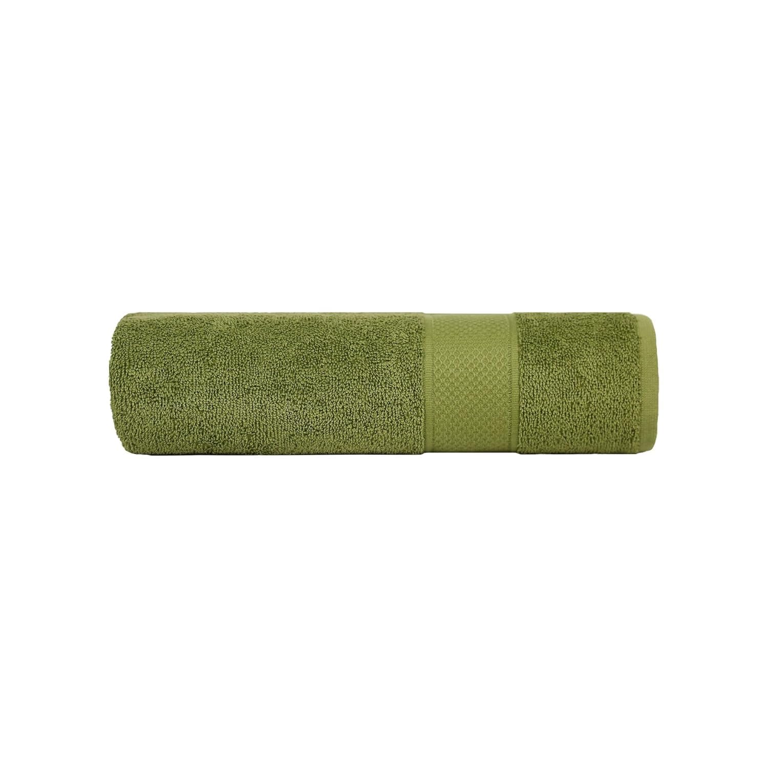 Hanorix 100% Cotton Bath Towels 500 Gsm | Bath Towels Large Size Soft & Absorbent Bath Towel (Green)