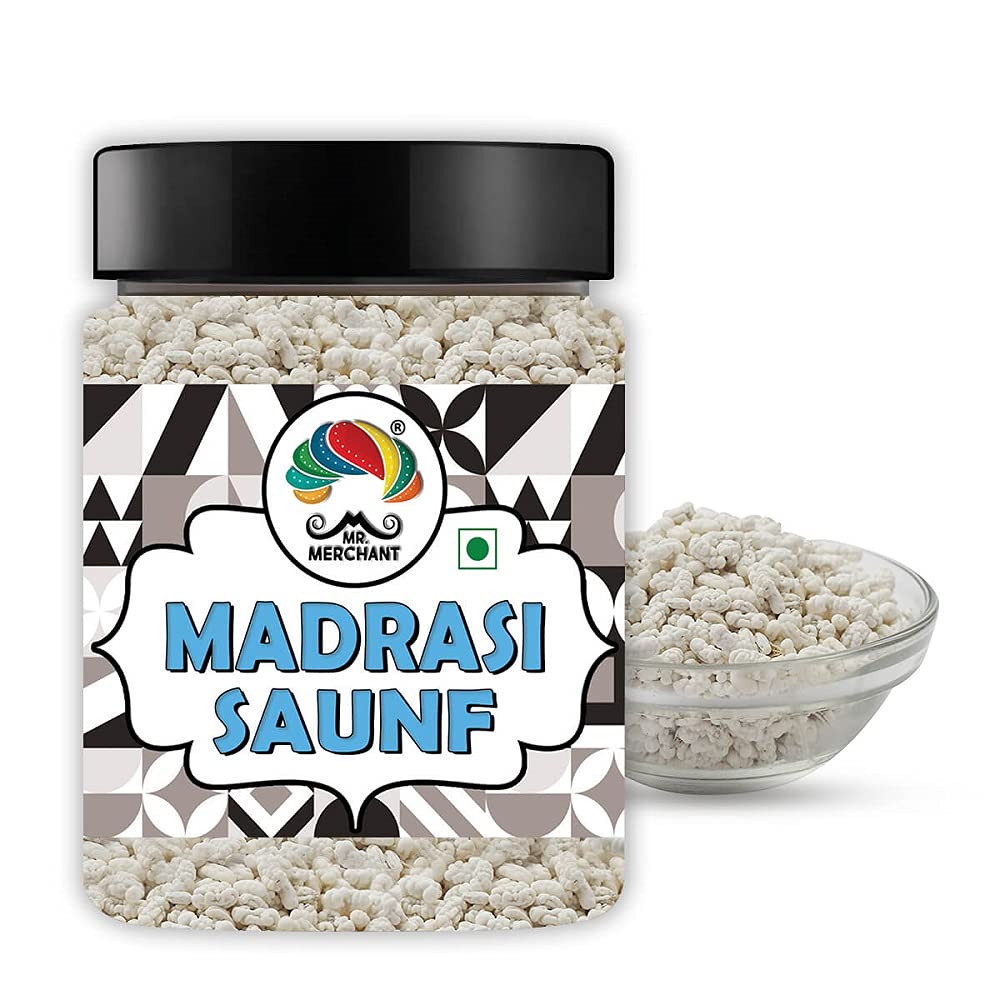 Mr. Merchant Madrasi Saunf 300gm, (Pack Of 1) | Jar Pack