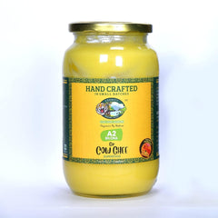 Pure A2 Bilona Gir Cow Ghee By Corbett Organic Valley | Vedic Bilona Method Traditional Curd Churned Grass Fed Gir Cow Ghee For Calcium | (1 Litre) 33.8 Ounce | Jar Pack