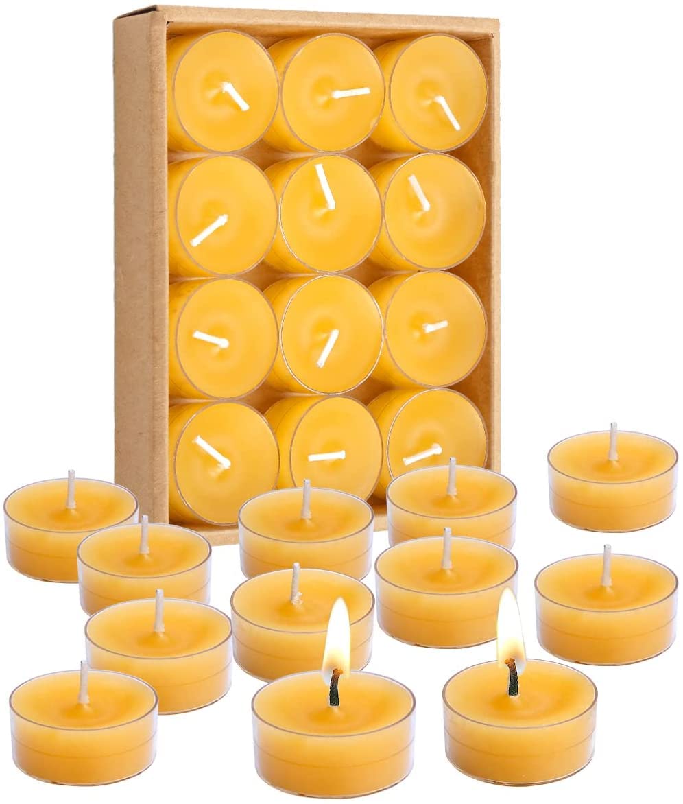 PURE BEES WAX TEALIGHT CANDLE PACK OF 12 | PERFECT FOR GIFT PACK