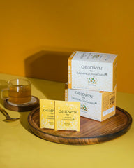 Goodwyn Calming Chamomile Herbal Tea - 20 Enveloped Tea Bags | Boosts Immunity, Relieves Stress - Handpicked & Farm Fresh Herbal Tea | Caffeine Free, No Preservatives