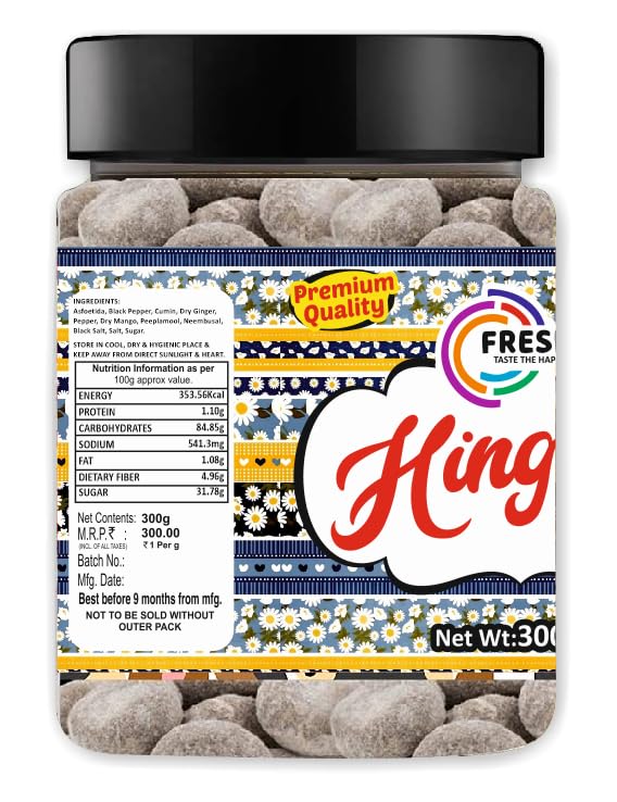 Fresho Hing Peda Chunk Pachak Spicy & Sour Ayurvedic Digestive Mouth Freshener Candy 300gm,