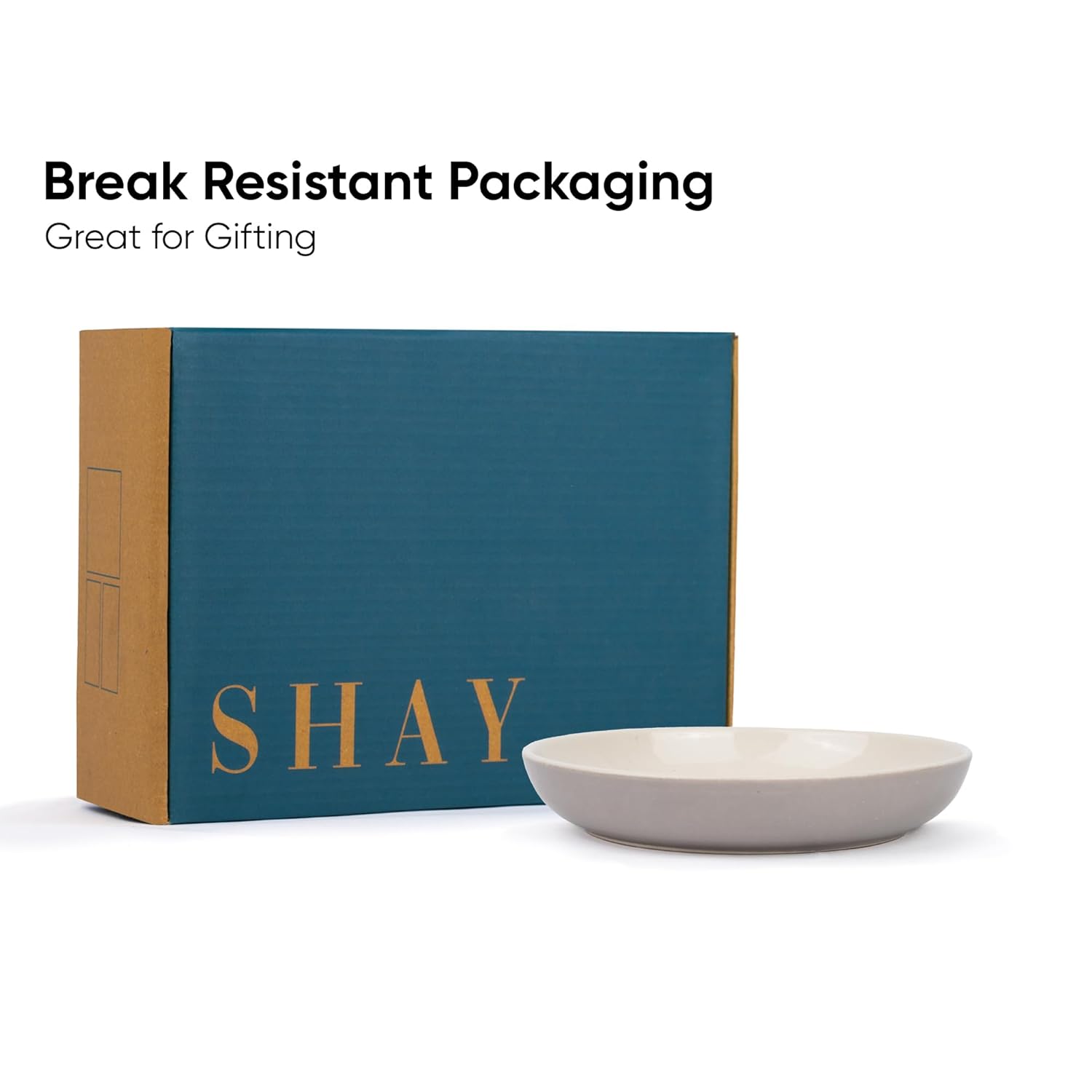 Snack Plates Set Of 6, Grey Slow Series | Snacks Plates Set - Dessert Plates | Small Plates With Glossy Finish - Deep Snack Plates | Microwave Safe & Chip Resistant