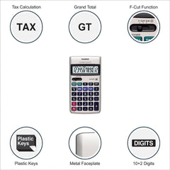 Casio HL-122TV Portable Calculator With Metal Faceplate & GT Key, 12 Digit & Casio LC403TV Portable Calculator With Metal Faceplate