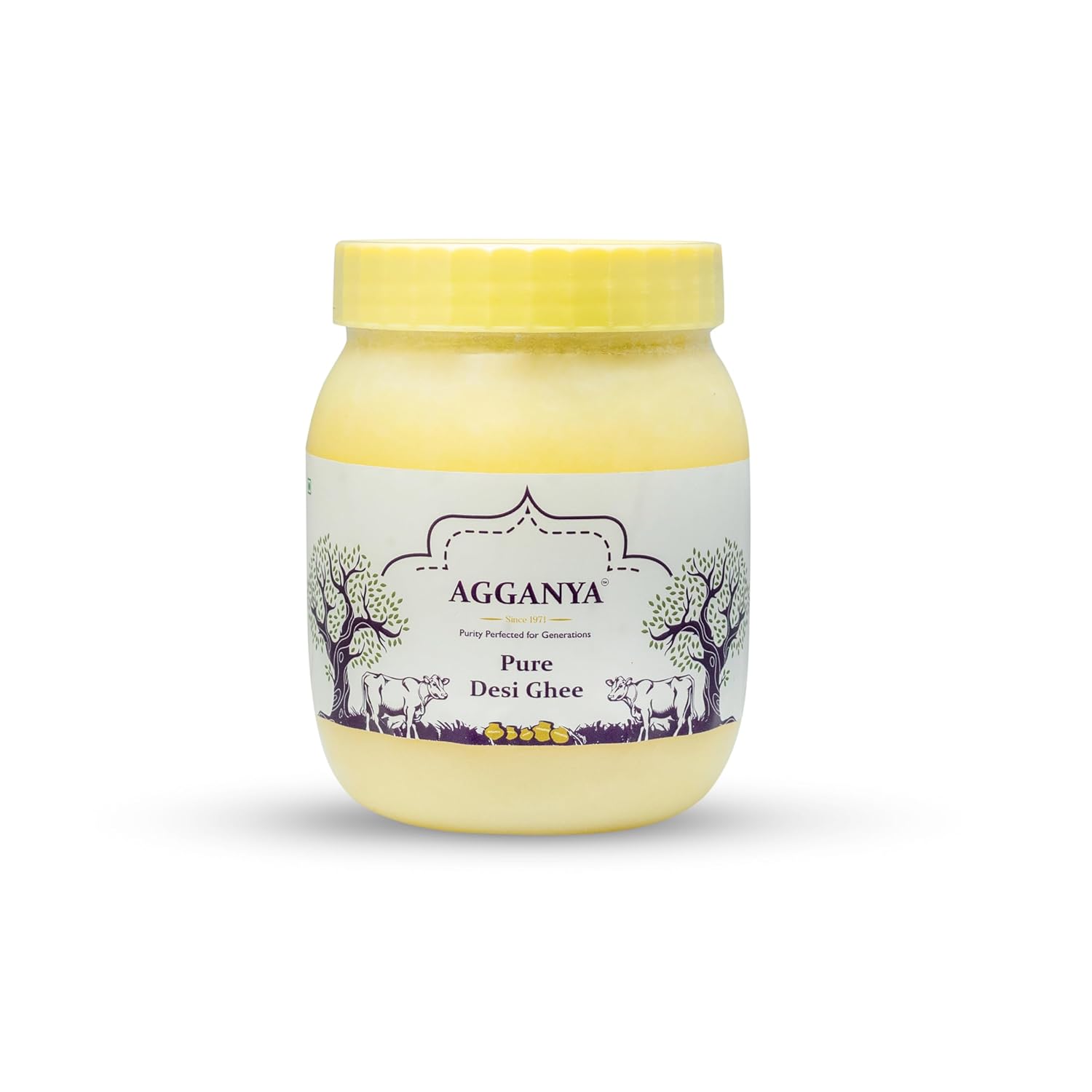 Pure Premium Desi Ghee By Agganya | High In Protein Fiber Healthy Desi Pure Ghee Good For Heart Health | (1 Litre) 33.8 Ounce | Jar Pack