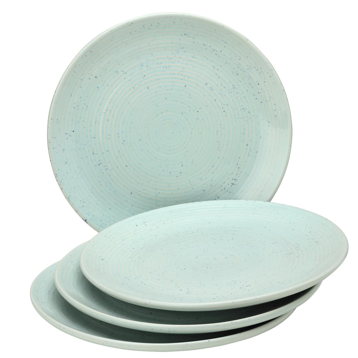 Ceramic Hand Glazed Stoneware Large Dinner Plates Set Of 4 - 10.6 Inch, Mint Green | Microwave Safe & Dishwasher Safe – Handcrafted Dinner Plates